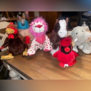 Rare Early Webkinz Love Lion Bundle 5 Plush Farm Era 2008